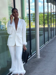 The Blazer & Trouser Set - White PRE ORDER