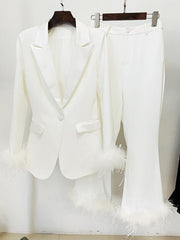 The Blazer & Trouser Set - White PRE ORDER